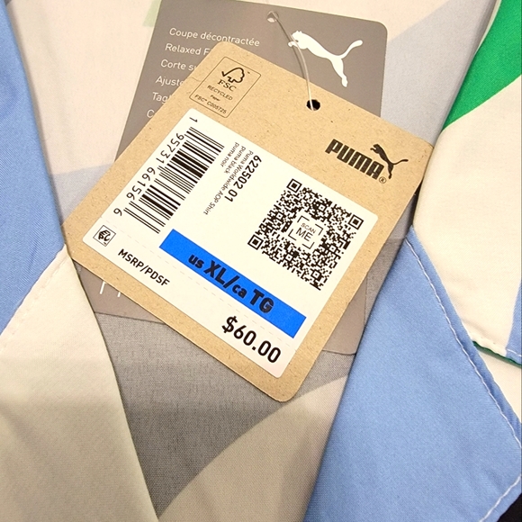 BRAND NEW Puma Worldwide AOP Button Up Shirt Men's Size XL - Picture 5 of 5